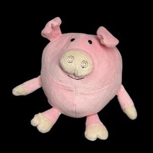 Goofballz Pig Plush 6 in Midwest CBK 2012 Pink Round Stuffed Animal